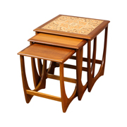 アンティーク ネストテーブル 象嵌 イギリス インレイ ヴィンテージ