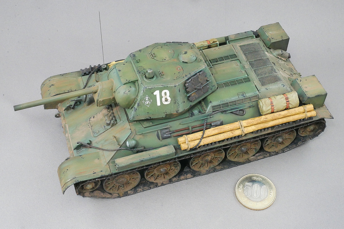 60年前に作成 タミヤ T-34 戦車モデル 1/35 スケール 60年前に作成