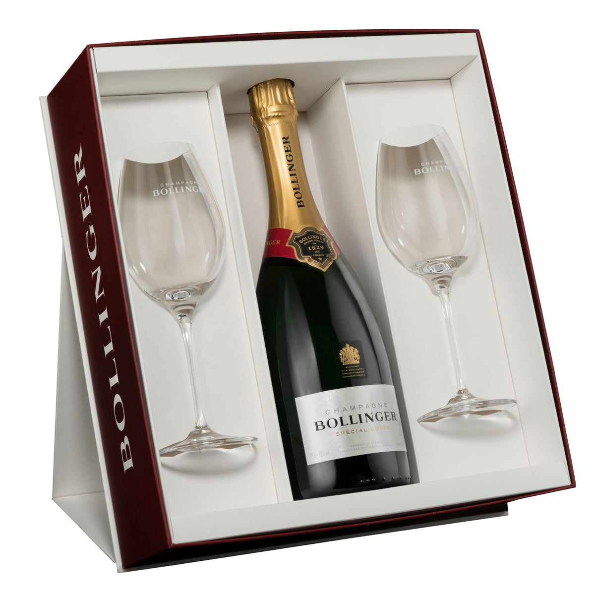 Bollinger Special Cuvée Brut NV + 2 Elizabeth Glasses Gift Set