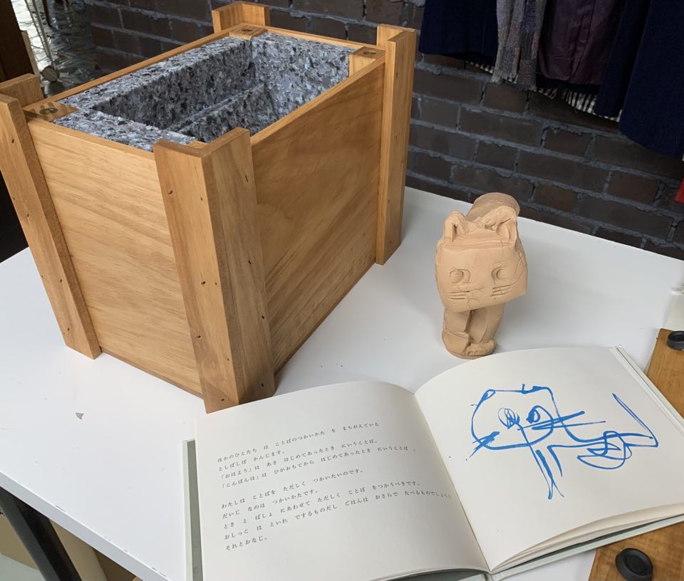 アメリカ人画家terry herb作喉が渇く子猫アクリル画