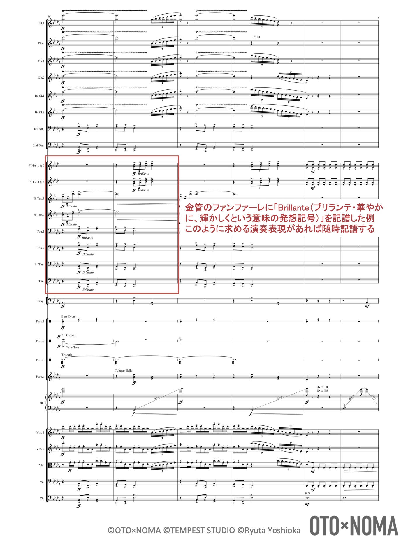 オーケストラの楽譜制作②：フルスコア（総譜）に記載すべき各種情報