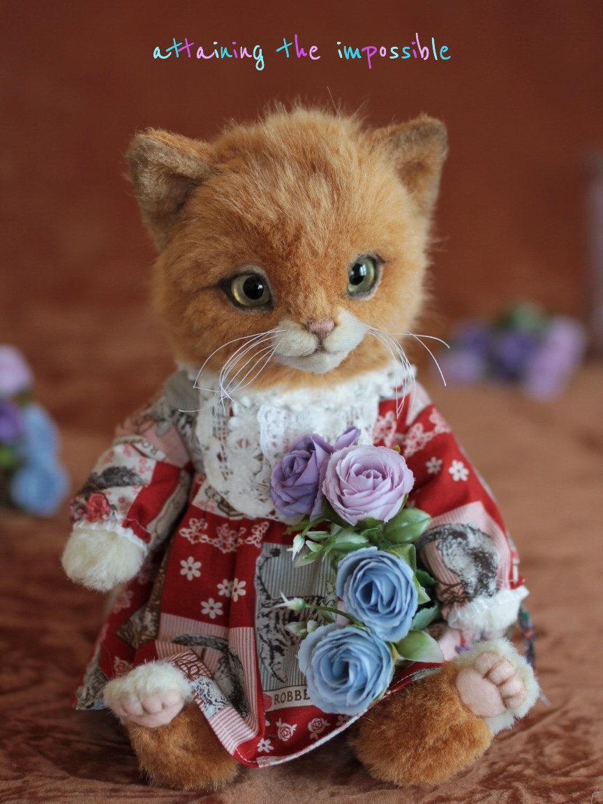 アートドール テディベア ぬいぐるみ 猫 ネコ 海外 アーティスト 作家