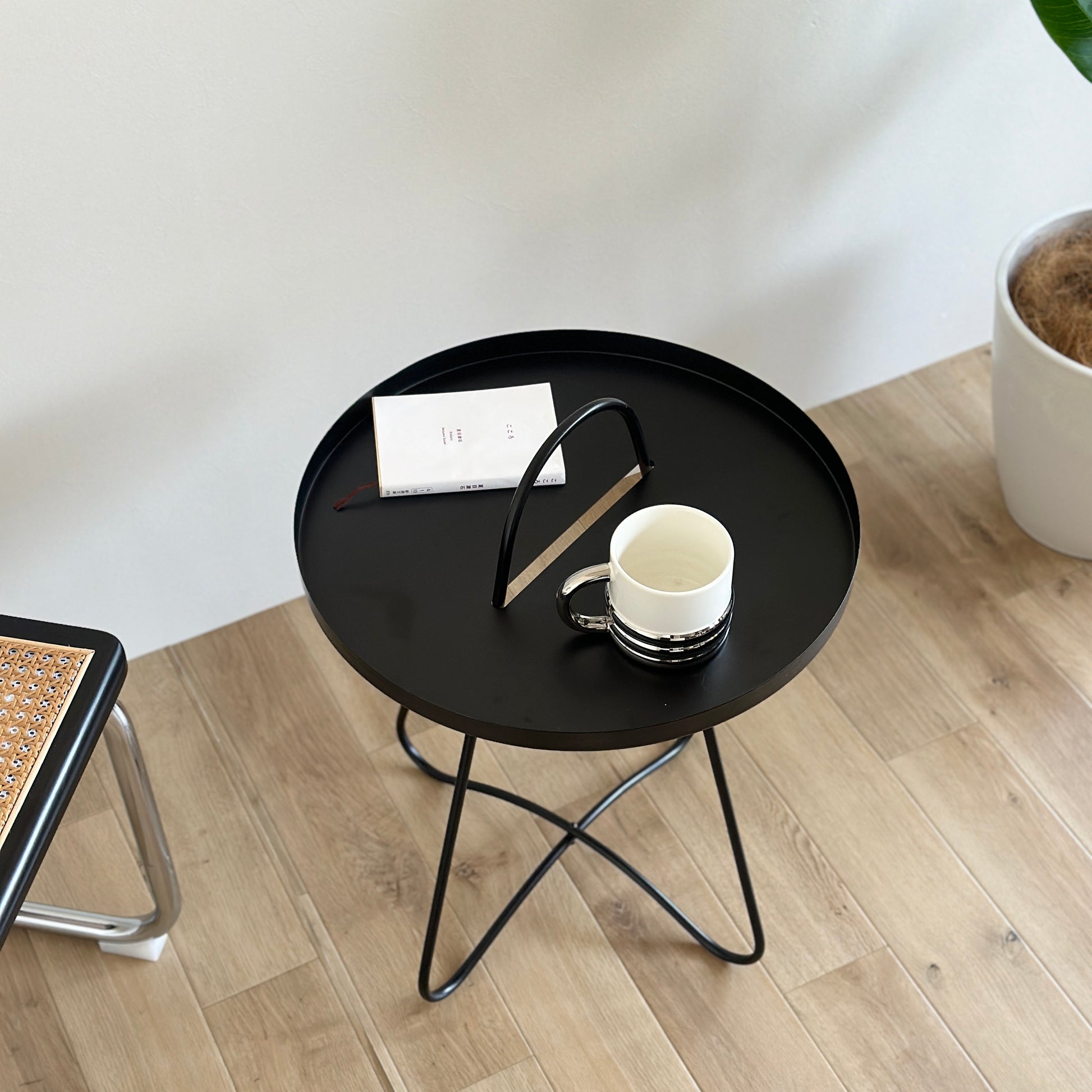 即購入可〉ドリームベッド サイドテーブル ガラステーブル ブラック