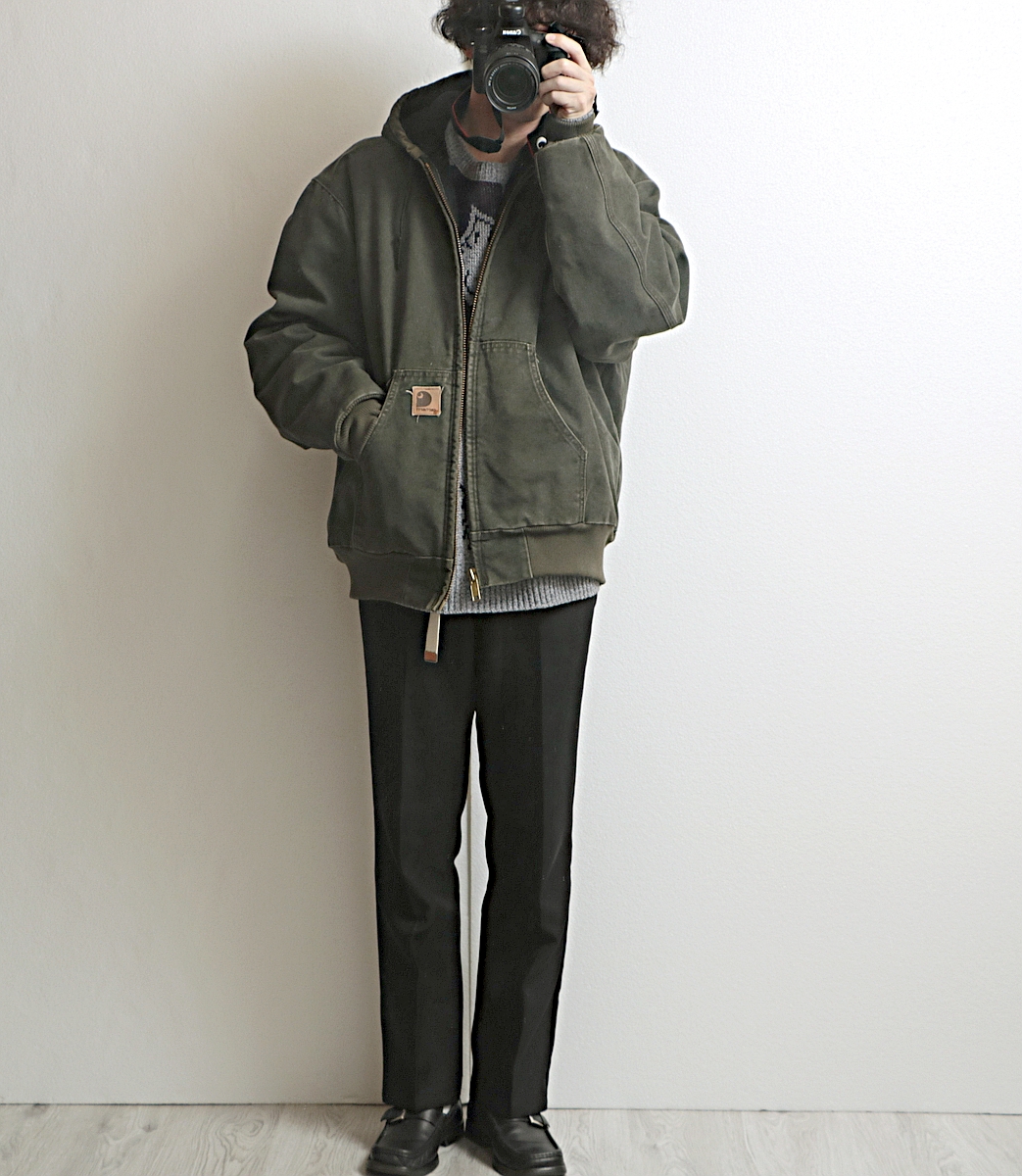 90s カーハート Carhartt アクティブダックジャケット オリーブ 深緑