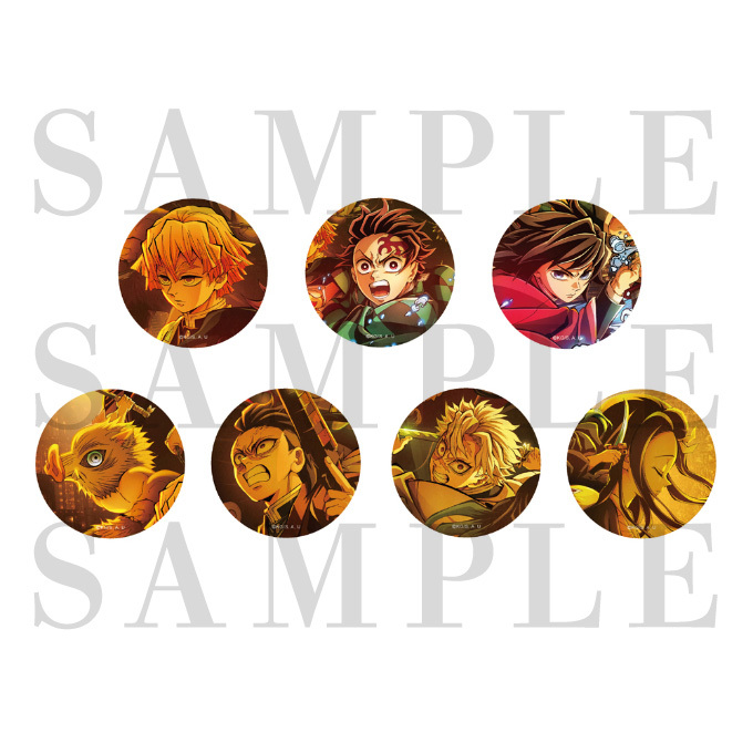 鬼滅の刃 童磨 猗窩座 ホログラム缶バッジ ムービック 無限城 キー