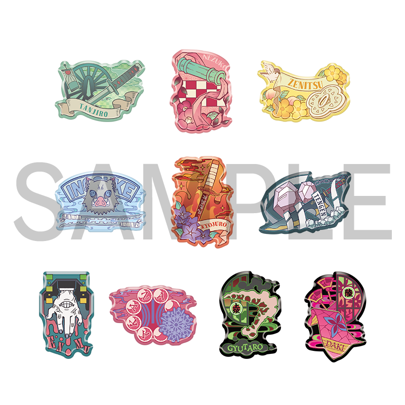 鬼滅の刃 アニメ伍周年記念 キャラクターモチーフピンズ 4個セット 鬼滅