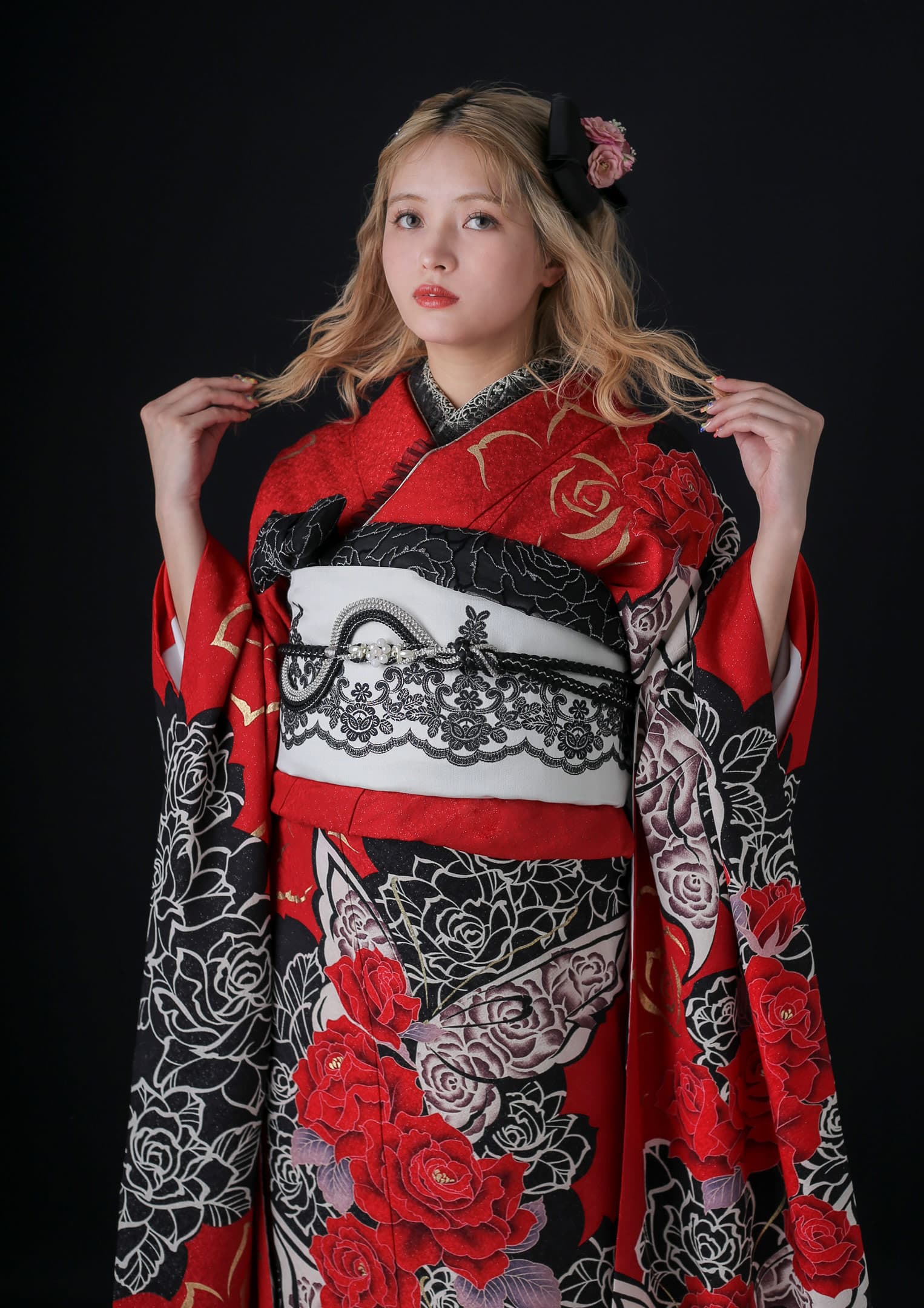 振袖ネットレンタル：ゴシック】赤と蝶/C-054 – kimono-hearts-onlinestore