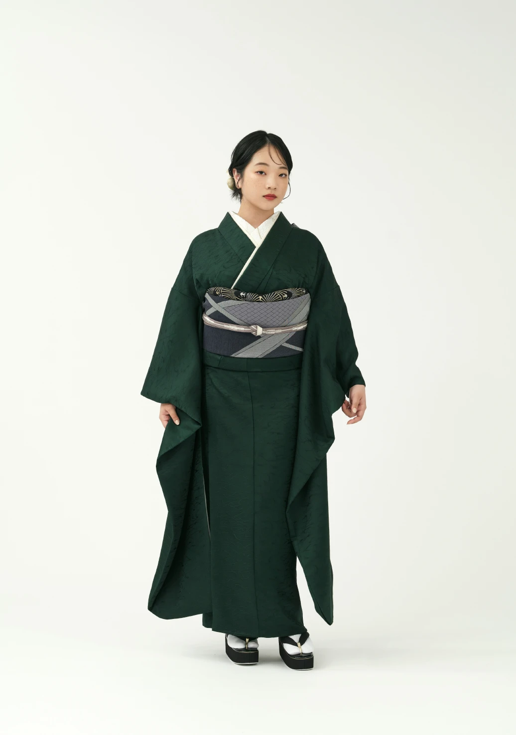 509z12.504y4.小物類.半衿.505u1.406v29〇振袖 緑 509z12.504y4.小物類