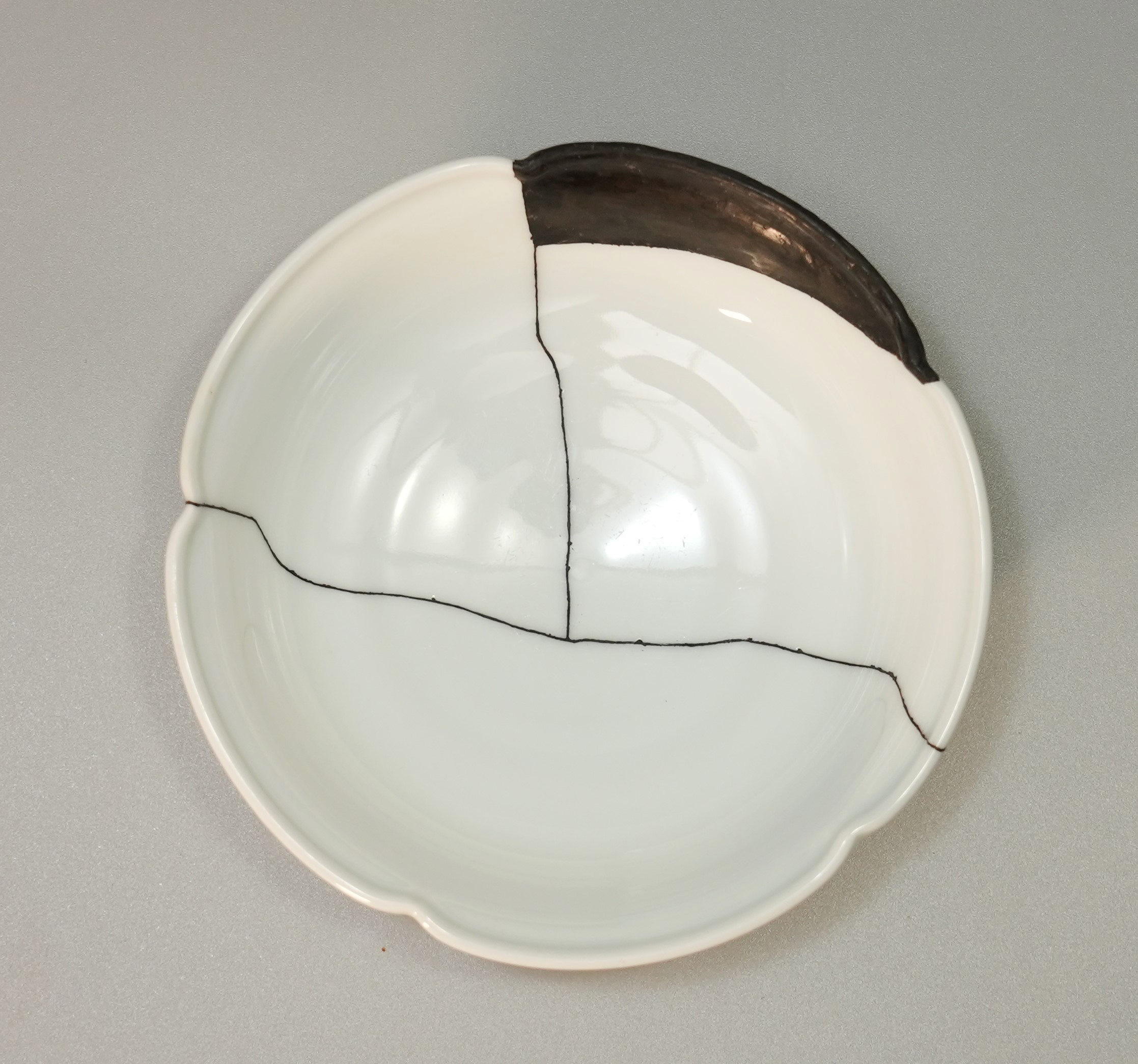 白磁素文盃洗 金継ぎ