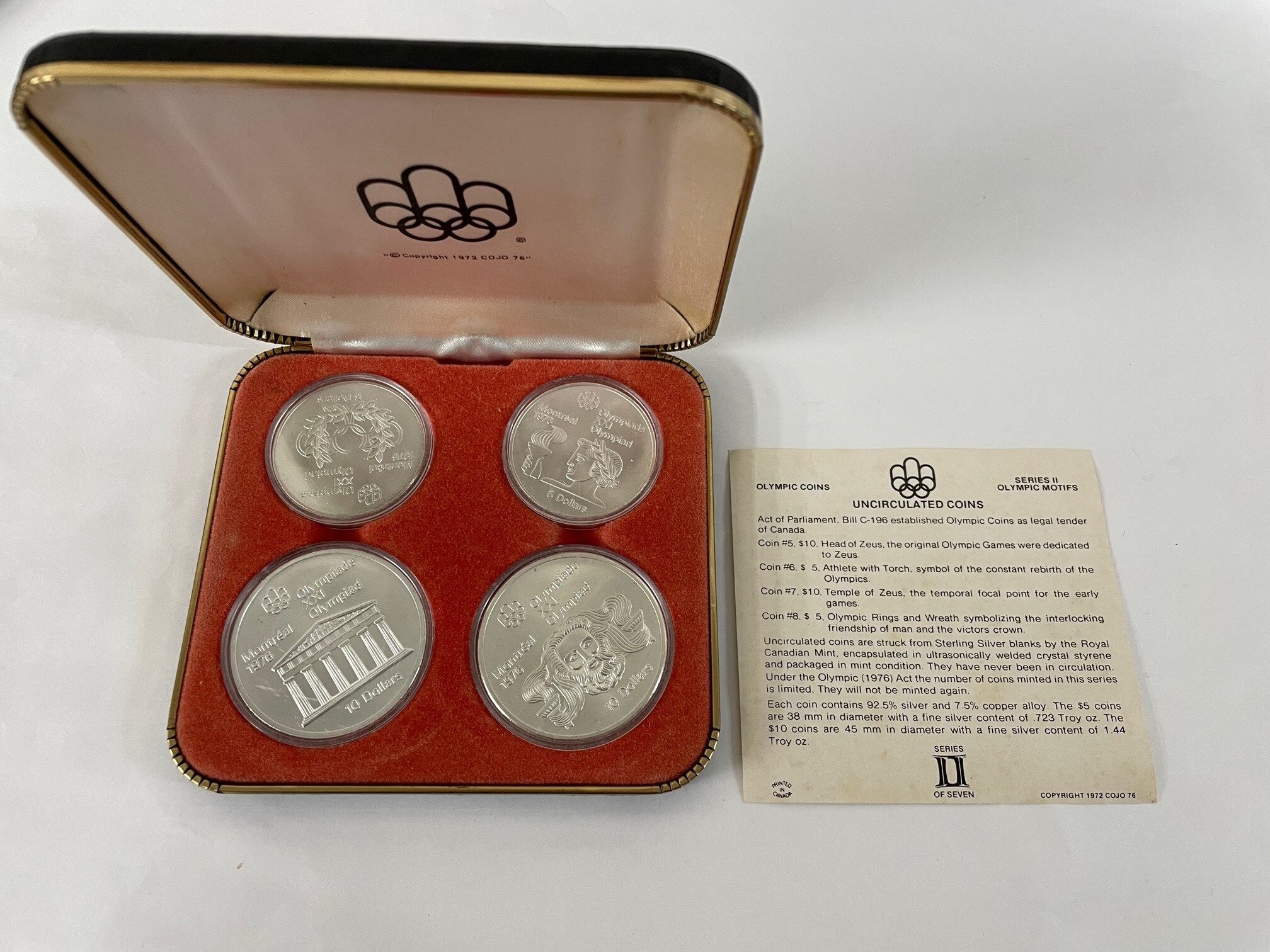 カナダ モントリオールオリンピック 1976年 記念硬貨 4種セット ケース