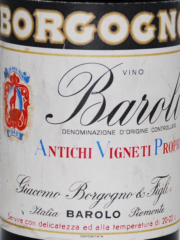 1961年ワイン | Barolo Riserva / Giacomo Borgogno（バローロ