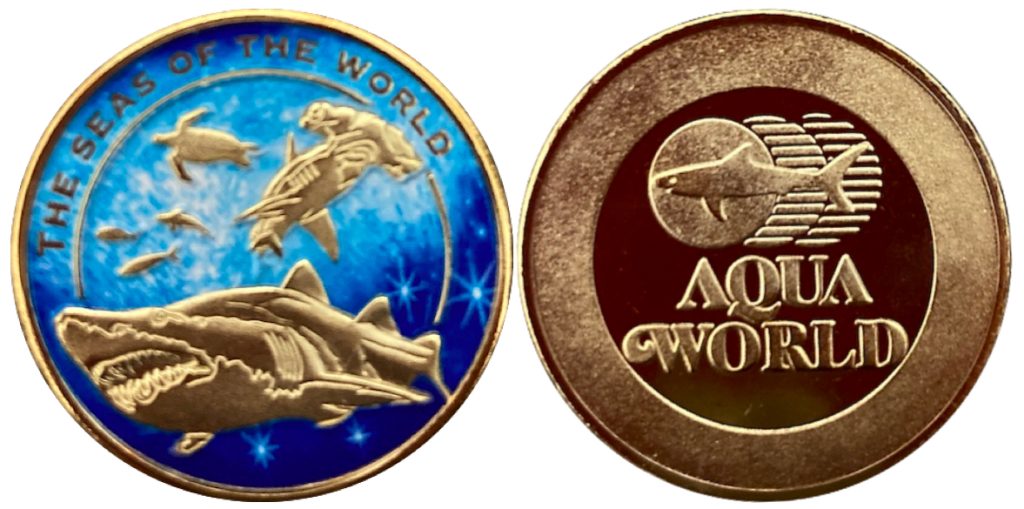 アクアワールド大洗水族館☆ハンマーシャーク☆記念メダル☆茶平工業