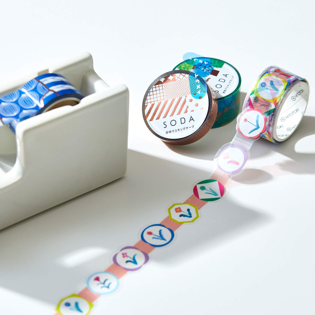SODA カケラ (15mm) CMTH15-006 透明 マスキングテープ｜キングジム
