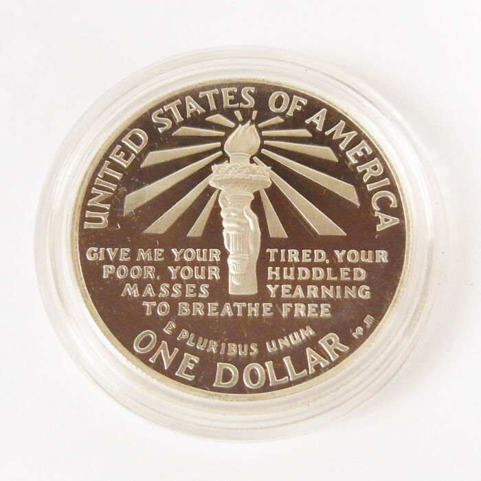 1986年-1986 リバティーコイン記念硬貨銀製メダル 1ドル ONE DOLLAR