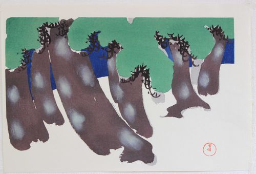 木版画 #『Green green』