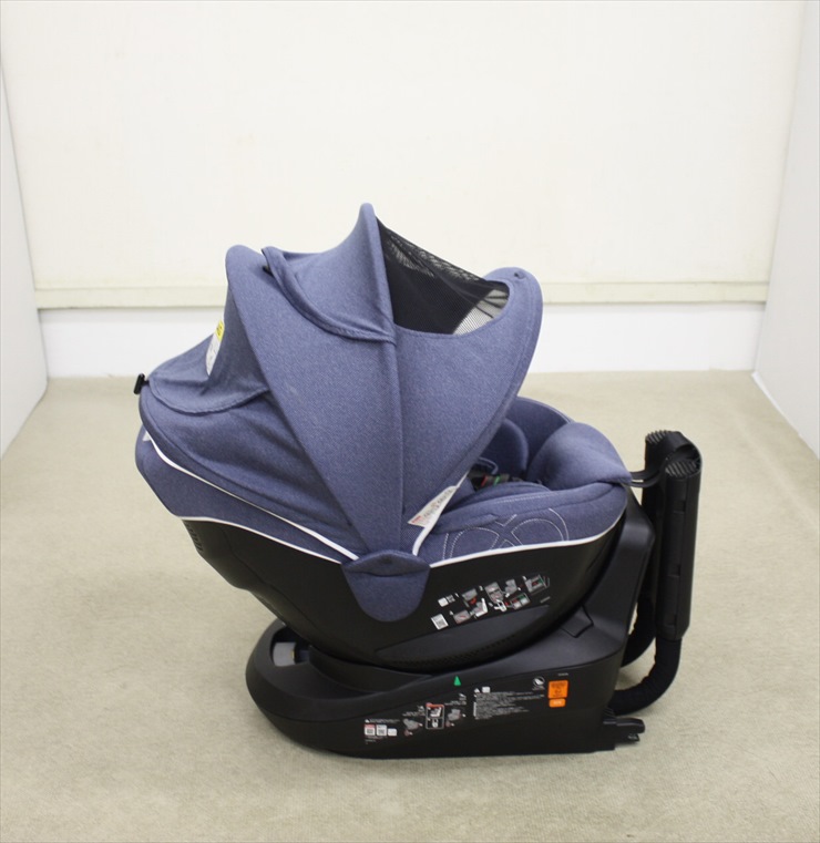 送料無料 美品 エールベベ クルット4 Oui2 デニムブルー BF896 ISOFIX