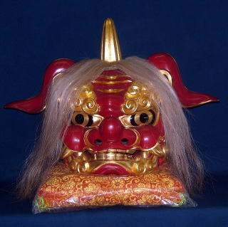 50361.jpg 井波彫刻 獅子頭 獅子舞 幅37.6cm 木製