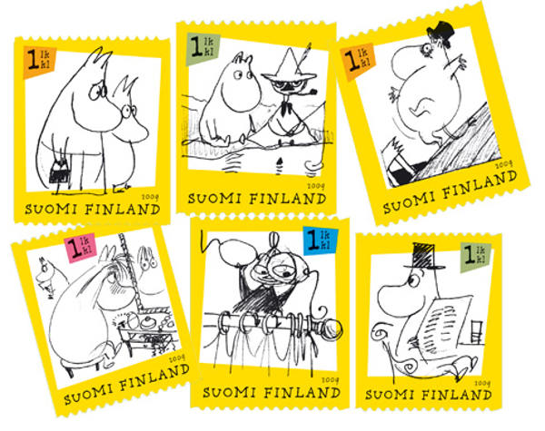 ムーミン切手 「ムーミン漫画」2009年フィンランド切手セット