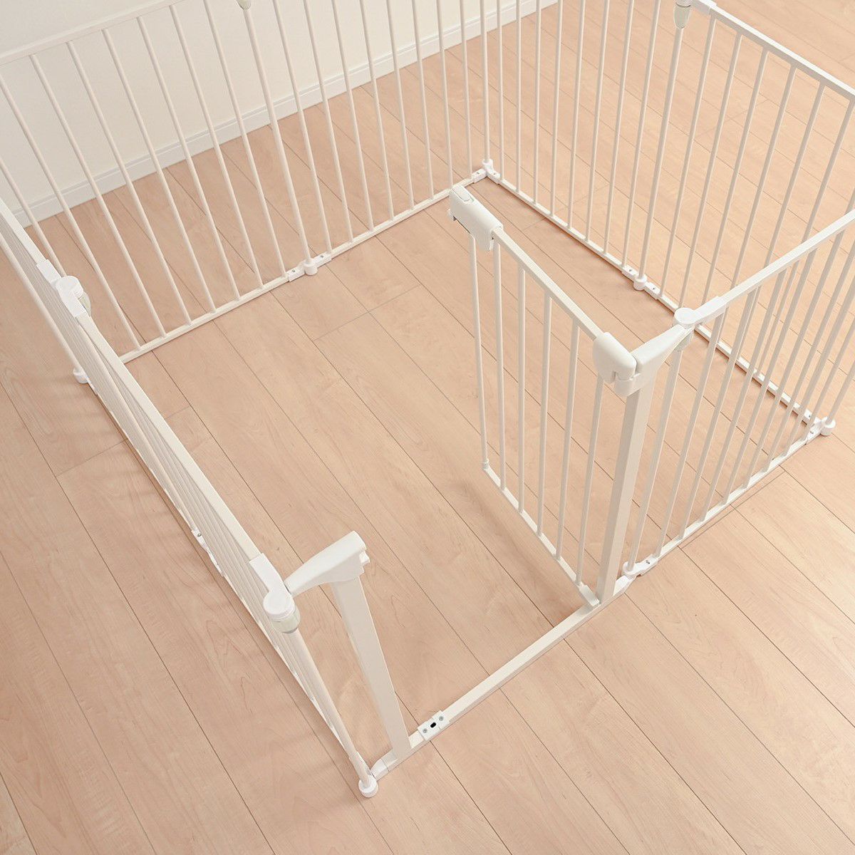 スチールペットサークル 8枚セット ホワイト | KISSBABY