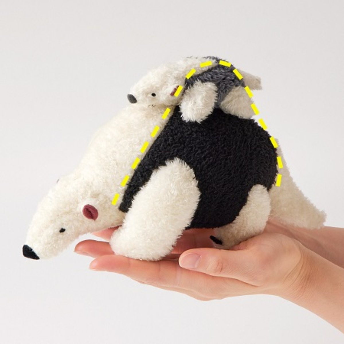 YOU+MORE! アリクイ親子 ぬいぐるみ ポーチ 神戸どうぶつ王国 動物園