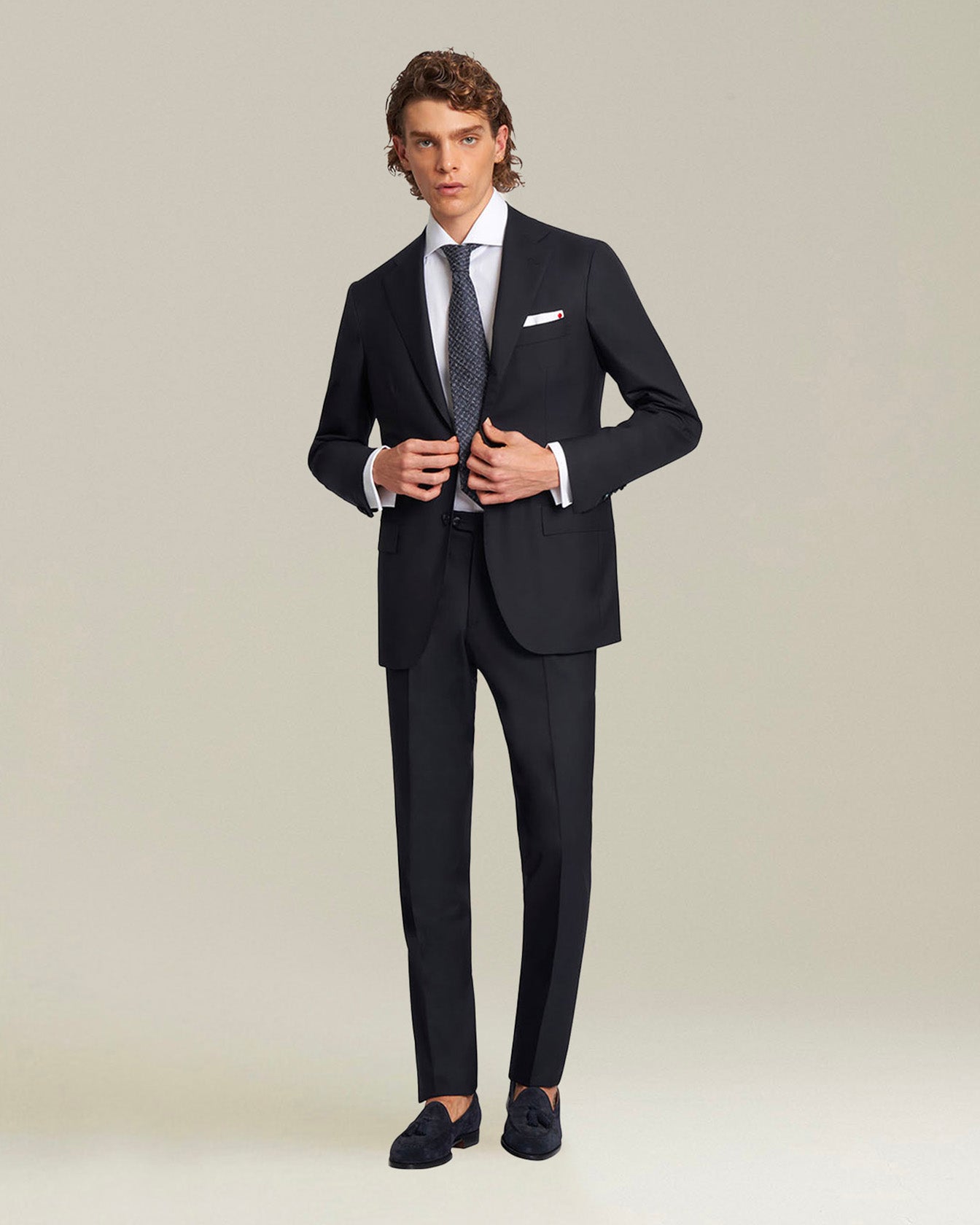 Suit Wool Navy Blue | Kiton