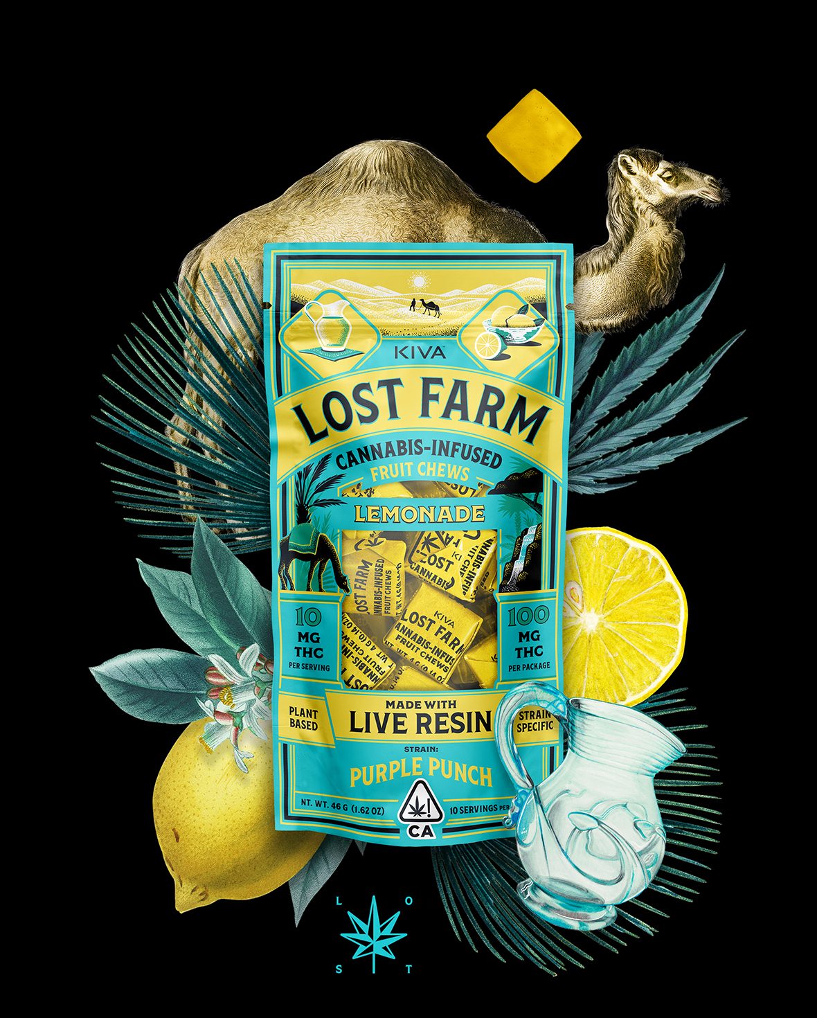 Lost Farm Lemonade x Purple Punch Cannabis Chews | Kiva Confections