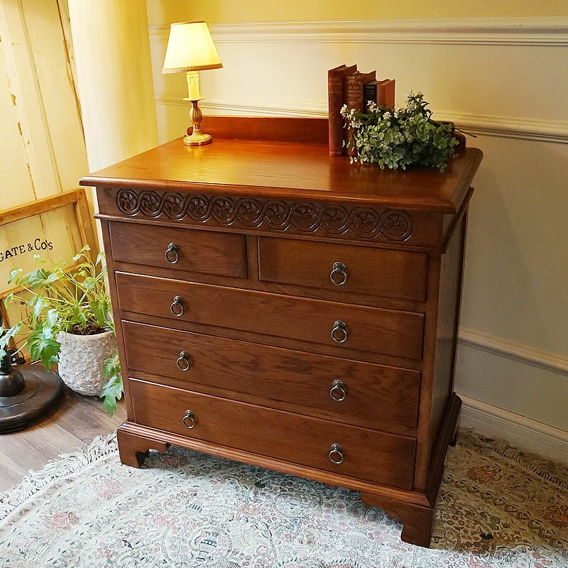 ヨーロッパ ヴィンテージ 家具 電話台 キャビネット チェスト 木製 ※i4※