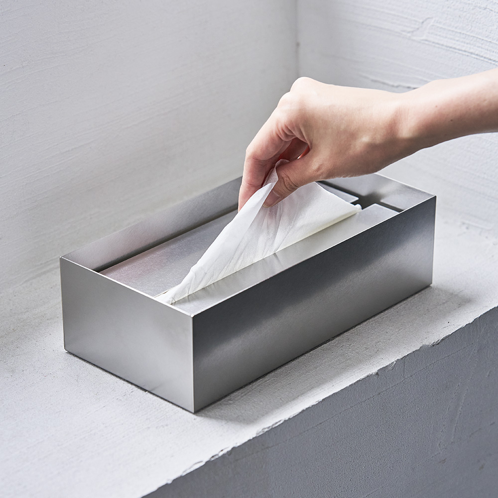 あやせものづくり研究会｜Ori オリ ティッシュケース ステンレス