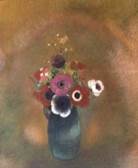 Odilon Redon-Anemones in a blue Vase - 画家の気持ち