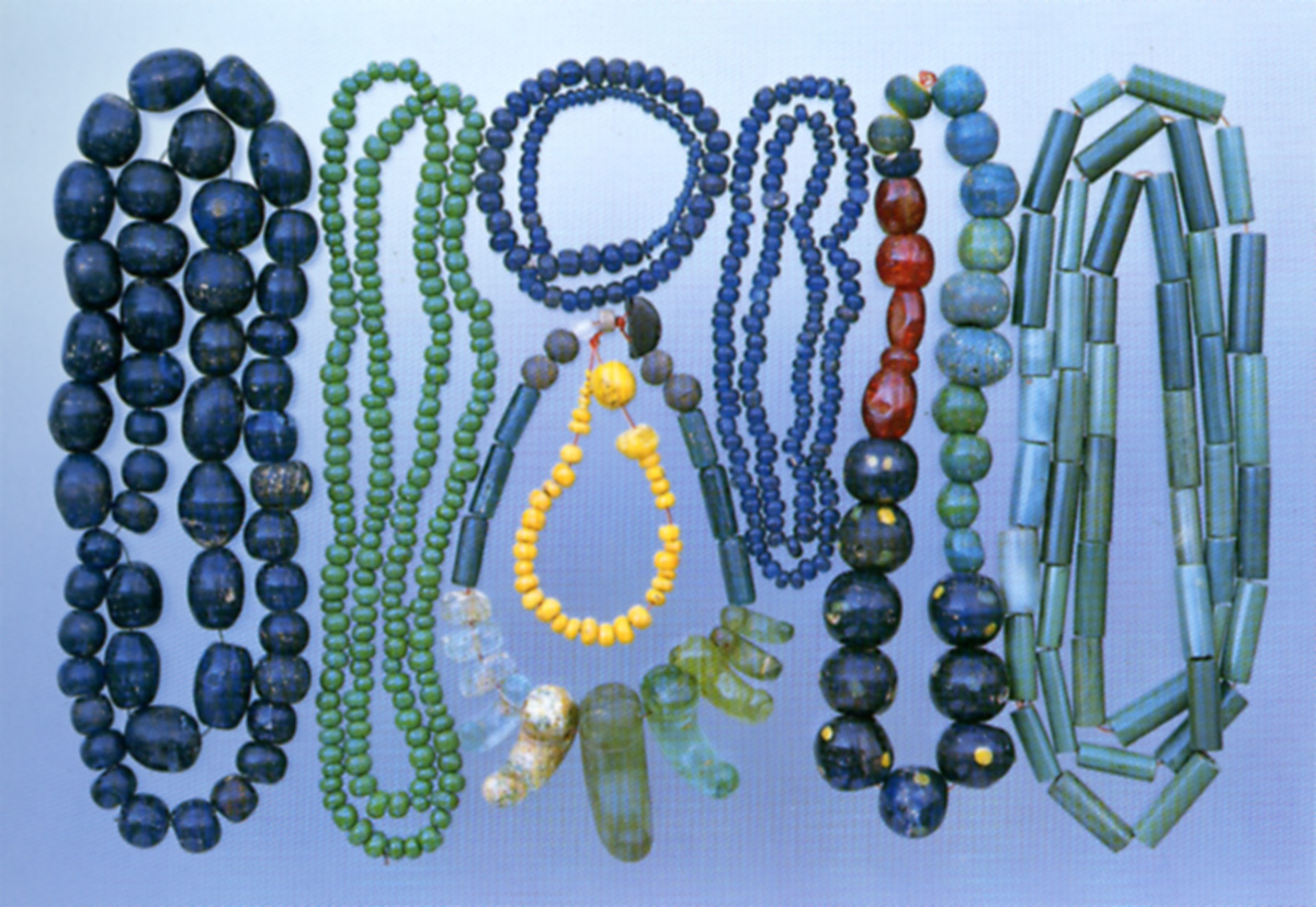 瑠璃玉 硝子玉 出土 古墳時代 瑠璃玉 瑠璃管玉 古代玉一連 古墳時代