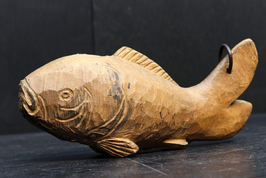 アイヌマキリ イクパスイ 木製魚の彫刻 北海道 骨董昭和