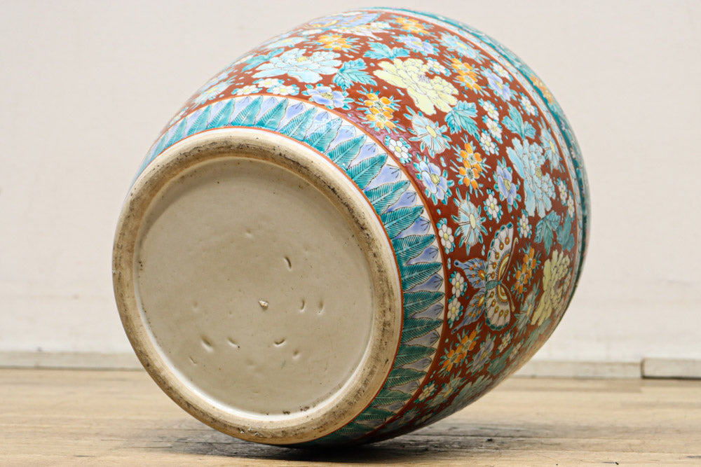 大正ロマン【手あぶり 火鉢】薔薇の模様