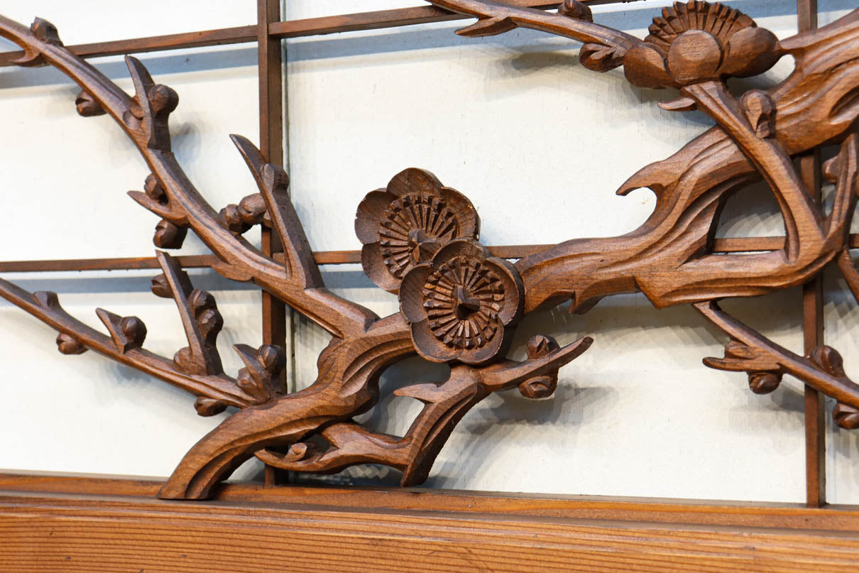 欄間 木製彫刻装飾 2点セット