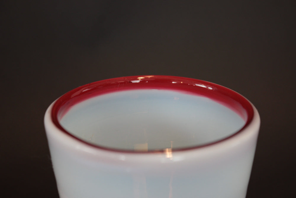 三色縁赤乳白ぼかし氷コップ Z-8 在庫1個 – 古福庵 [ KOFUKUAN