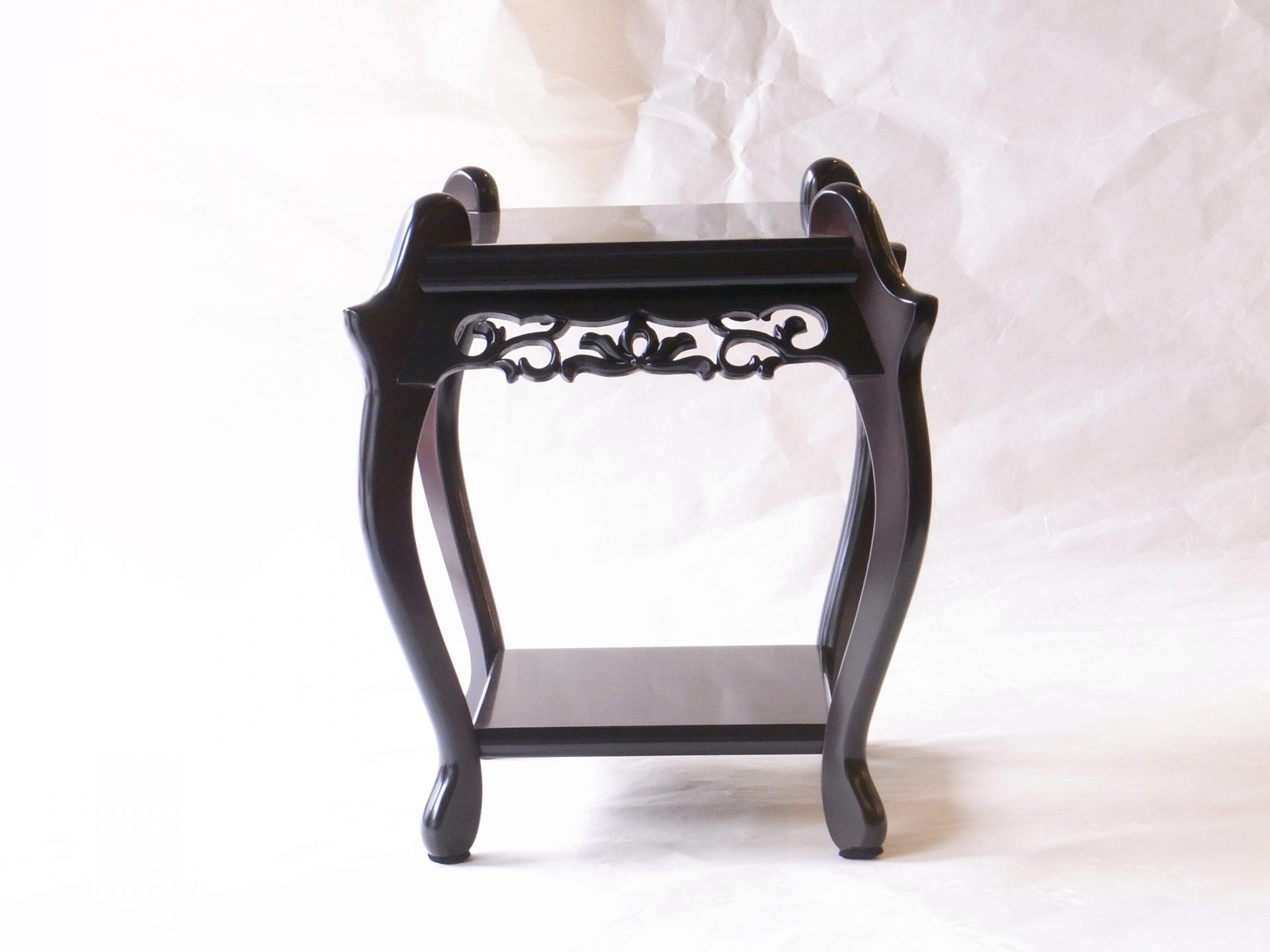 茶道 黒檀 ミニ中卓 装飾彫刻入りテーブル 2026年最新】黒檀テーブルの人気