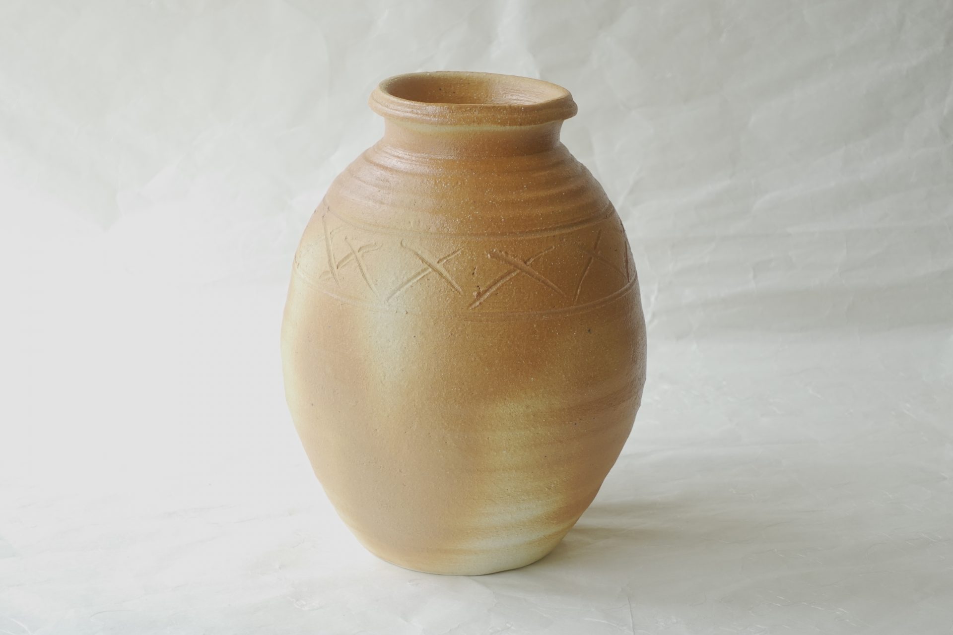 信焼 花瓶 志道作 花器 Japanesetraditional 花瓶 信楽焼 志道作 陶器