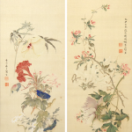 真作/淺井柳塘/浅井柳塘/竹画賛/墨竹/掛軸/名家伝来/AK-