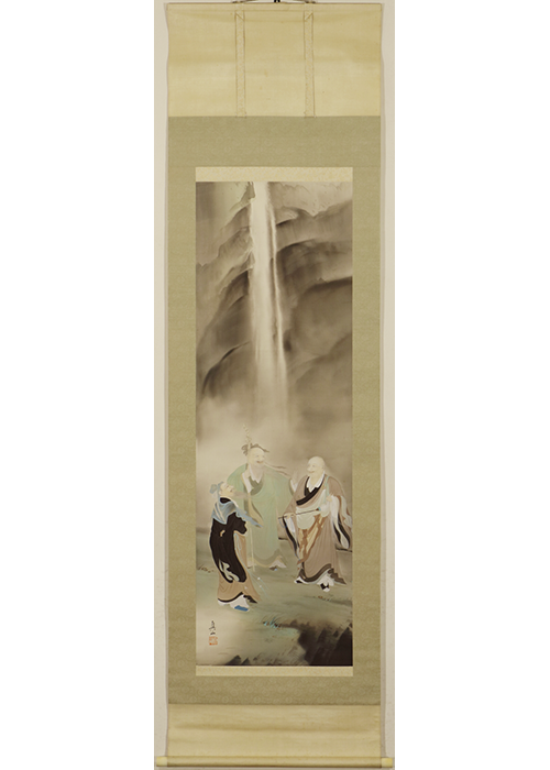 山田真山/琉球王朝/絹本着色/沖䋲光雲鞆音平和祈念像