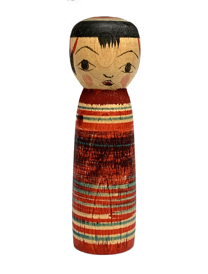 草津温泉 こけし 石山和夫作 昭和50年参拝記念 大型こけし 高さ48