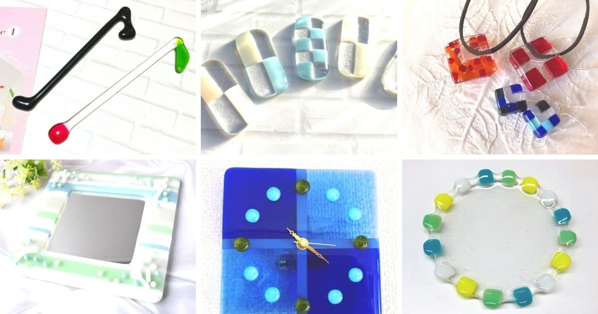 ガラス加工道具セット、型、ガラス板（フュージング等用