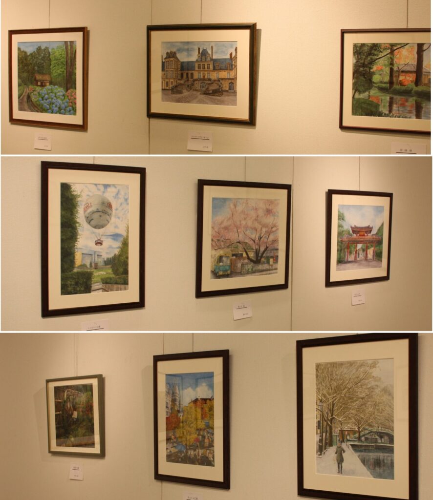 まろん通信Vol.3115 水彩画サークル「彩の会」の作品展がありました