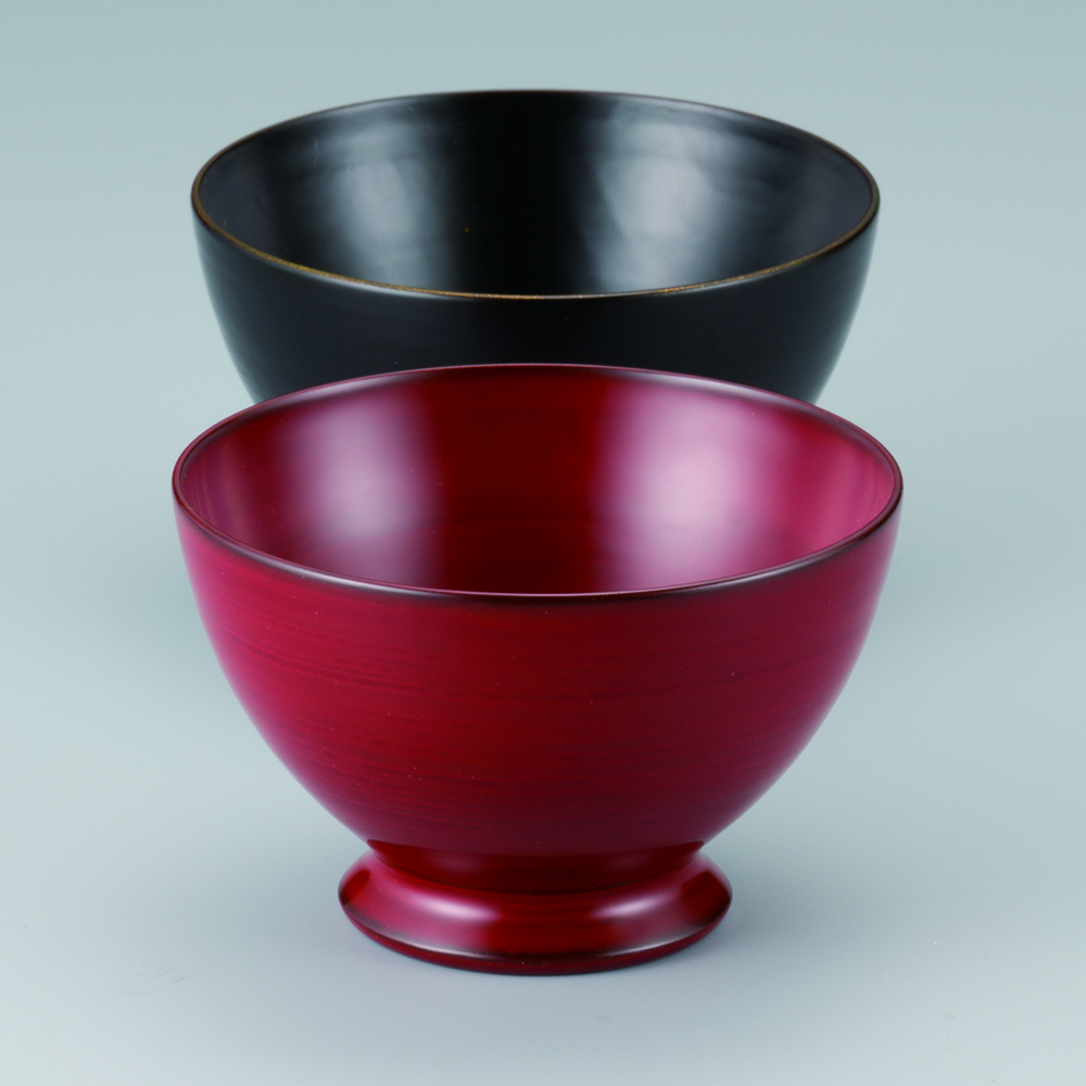 輪島塗 角偉三郎 最晩年作 朱 合鹿椀 六ツ星銘 真作