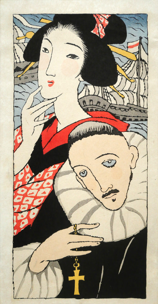 竹久夢二「麻利耶観音」木版画 絵画買取・販売の小竹美術