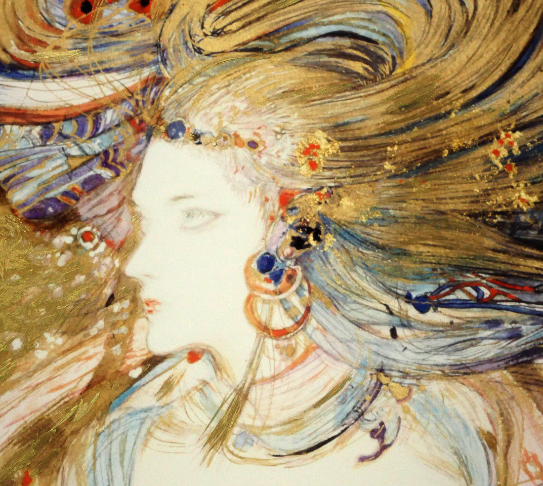 天野喜孝「飛天 朱 C／C」シバクローム 絵画買取・販売の小竹美術