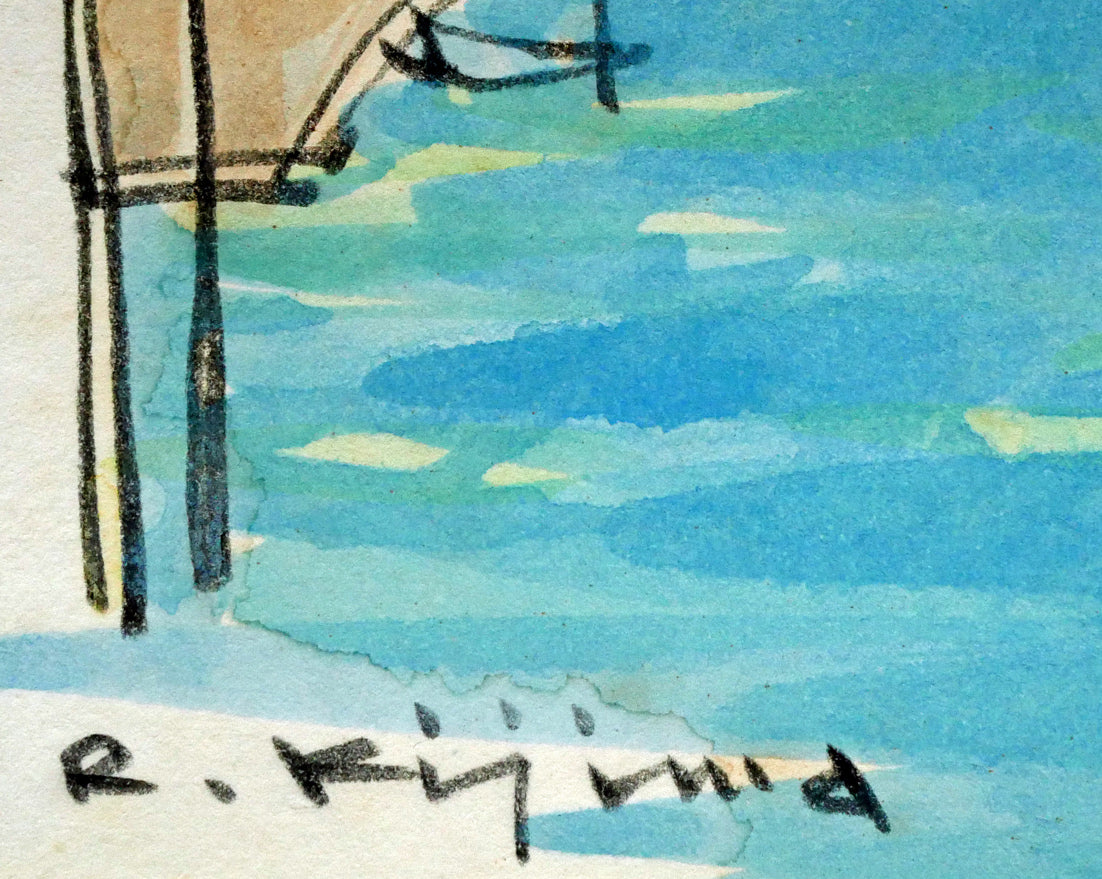 木嶋良治「Venezia（ベニス）」水彩画・色紙 絵画買取・販売の小竹美術