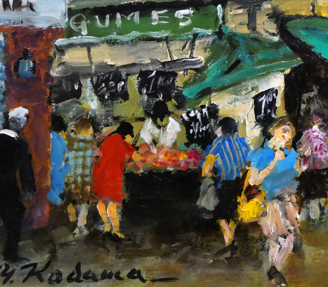 レ*ド様 児玉幸雄 『パリの朝市』 エスタンプ 児玉 幸雄（KODAMA Yukio