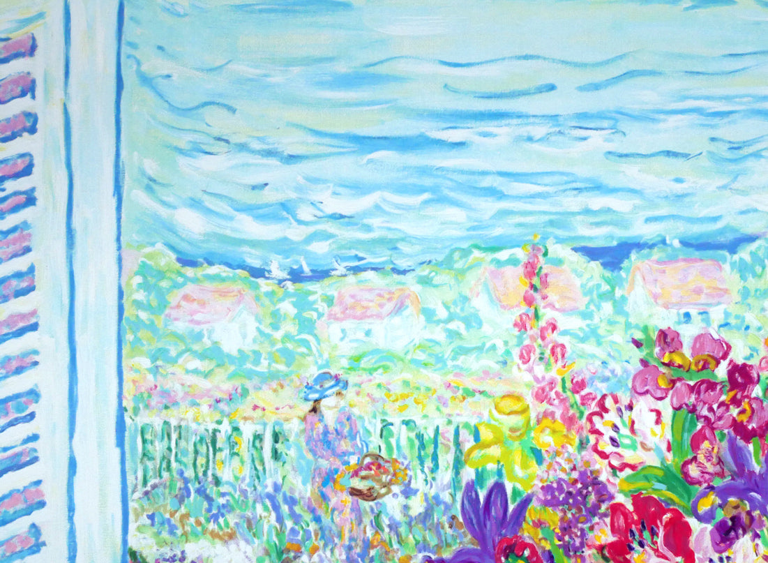 レスリー・セイヤー 「ライラックバスケット」 シルクスクリーン 直筆