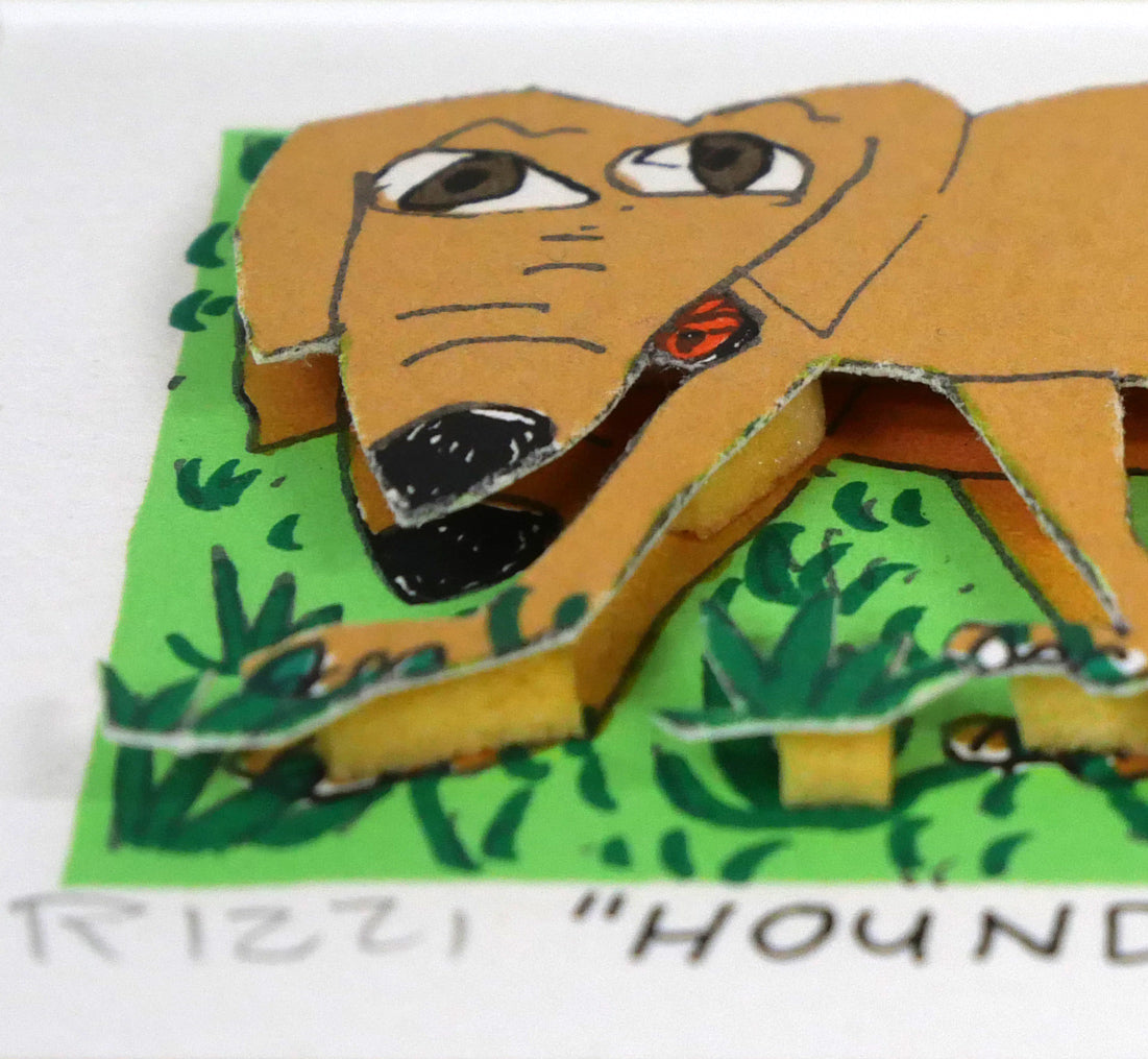 ジェームス・リジィ（JAMES RIZZI）「HOUND DOG」3Dシルクスクリーン