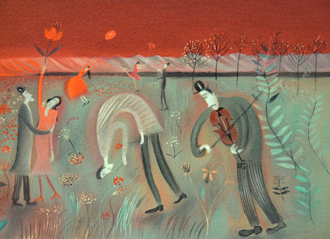 斎藤真一「陽の野」リトグラフ 絵画買取・販売の小竹美術