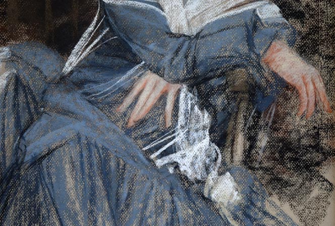 斎藤三郎「セビリアの娘」パステル画・10号 絵画買取・販売の小竹美術